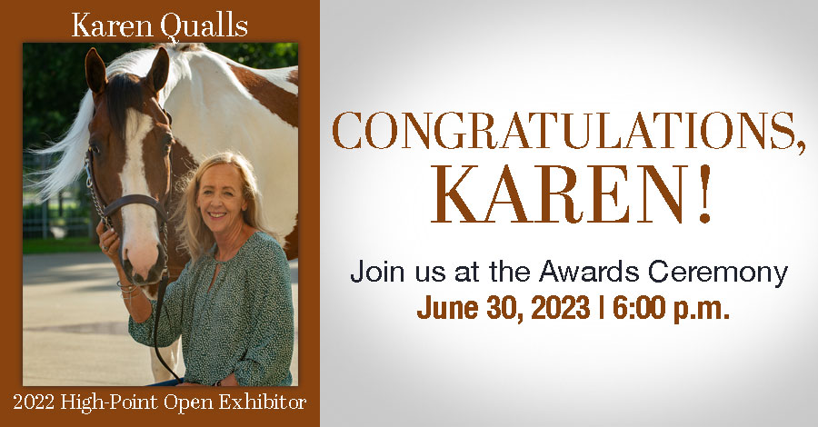 High-five to Karen Qualls: APHA’s 2022 High-Point Open Exhibitor