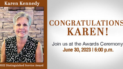 Distinguished Service Award winner Karen Kennedy