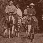 APHA Regional Club members on a trail ride.