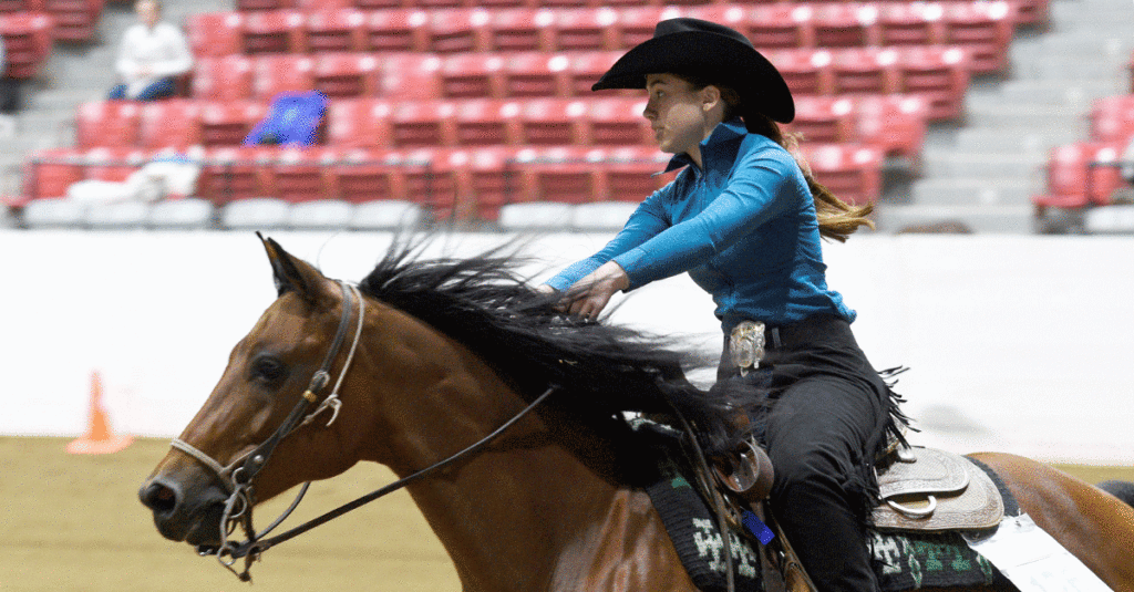 An IEA rider at APHA World Show.