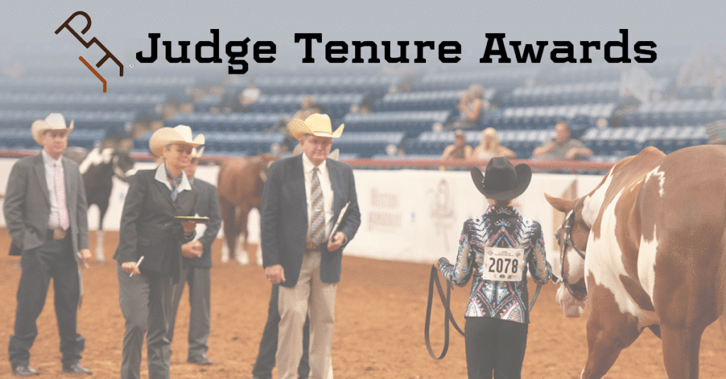 APHA judges evaluating a showmanship class.