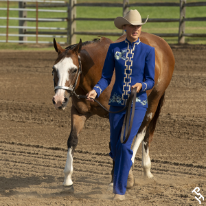 PAC Exhibitor showing their Paint Horse.