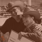 Two Halter Million exhibitors celebrating with their winnings.