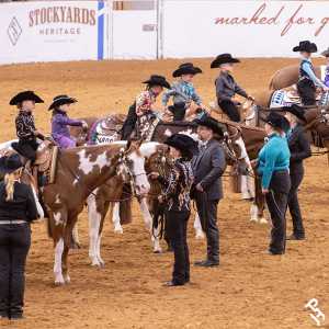 Leadline exhibitors lined up in the arena.