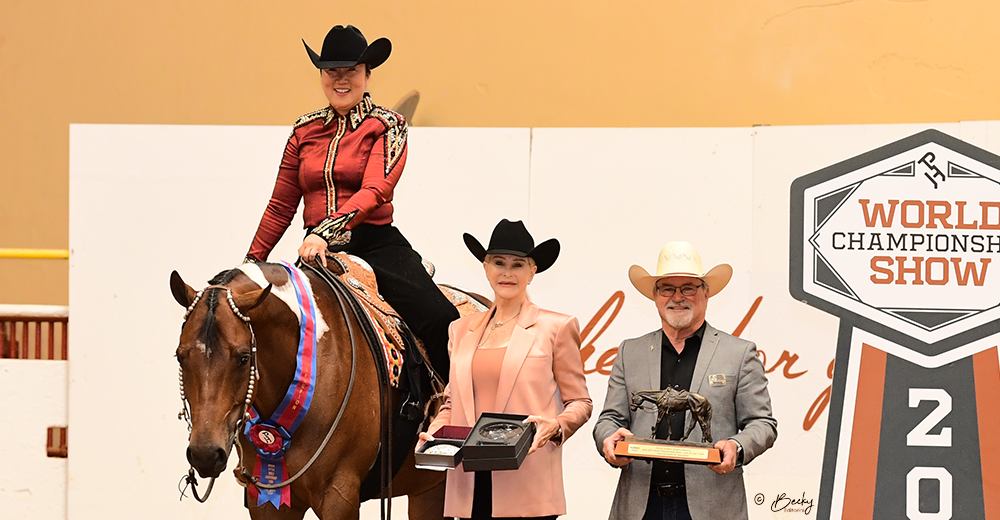 Sponsors presenting awards at World Show.