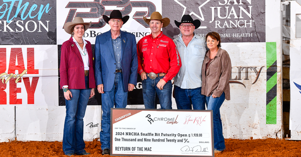 ‘Reyturn’ of Chrome Cash at the 2024 NRCHA Snaffle Bit Futurity